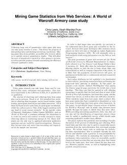 Mining Game Statistics from Web Services: A World of Warcraft