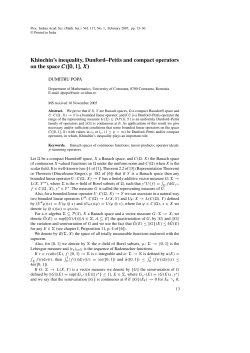 Khinchin`s inequality, Dunford&ndash;Pettis and compact operators on the