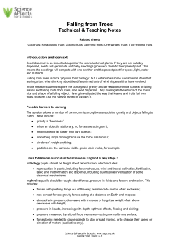 1 Falling from trees - teachers notes