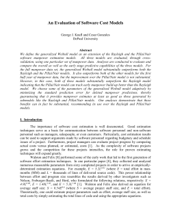 An Evaluation of Software Cost Models