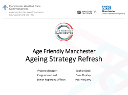 Age Friendly Manchester Strategy Refresh