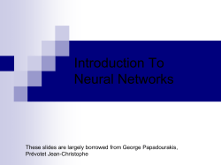 Introduction To Neural Networks