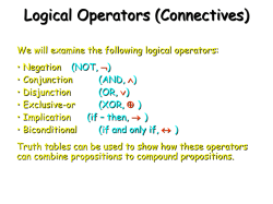 Algorithm for making Truth Table