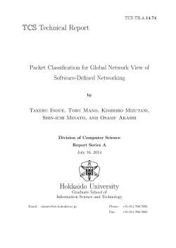 Packet classification for global network view of software