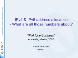 APNIC: IPv4 and IPv6 address allocation