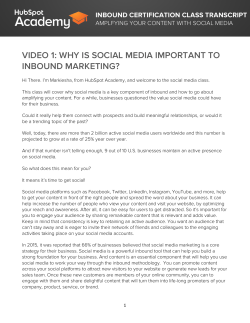Class 05-Transcript-Amplfying Content with Social Media 2016