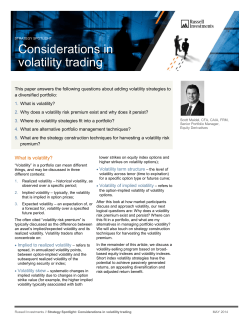 Strategy Spotlight: Considerations in volatility trading