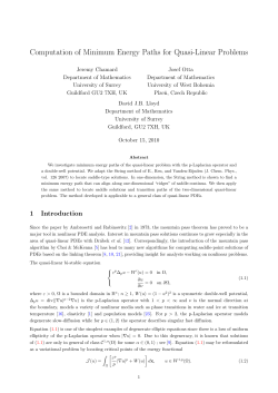 Computation of Minimum Energy Paths for Quasi