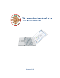 CTA Harvest Database Application