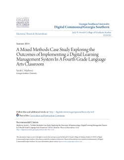 A Mixed Methods Case Study Exploring the Outcomes of