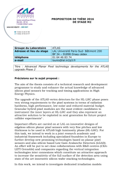 proposition de stage - Laboratoire de l`Acc&eacute;l&eacute;rateur Lin&eacute;aire