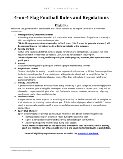 flag football rules - James Madison University