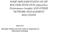 SNMP IMPLEMENTATON ON HP ROUTERS WITH OVPI