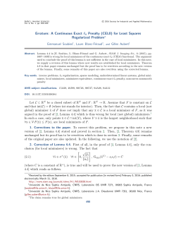 Erratum: A Continuous Exact c0 Penalty (CEL0) for Least Squares