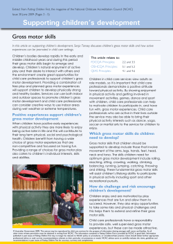 Supporting children`s development