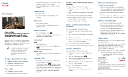 Cisco Unified Communications Manager Express Quick Reference