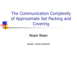 The Communication Complexity of Approximate Set - CS