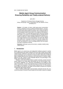 Mobile Agent Group Communication Ensuring Reliability and Totally