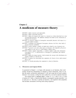 A modicum of measure theory