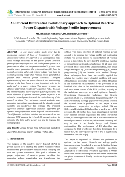 An Efficient Differential Evolutionary approach to Optimal