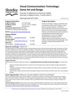 Game Art and Design - Shoreline Community College