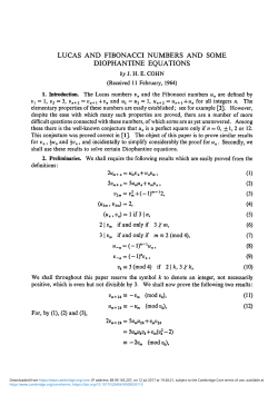 Lucas and fibonacci numbers and some diophantine Equations
