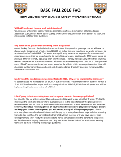 BASC FALL 2016 FAQ