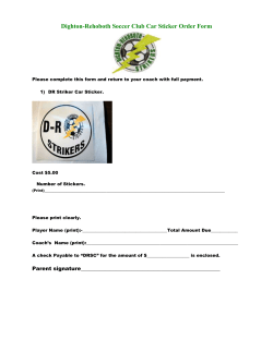 DR Strikers Soccer&mdash; Individual Player Uniform Order