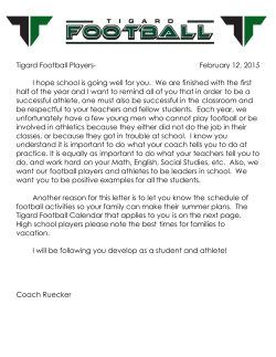 Tigard Football Players- February 12, 2015 I