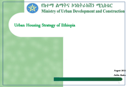 Urban Housing Strategy of Ethiopia - UN