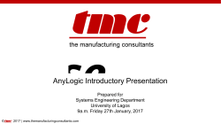 Presentation for AnyLogic Intro at Unilag