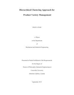 Hierarchical Clustering Approach for Product Variety Management