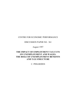 THE IMPACT OF EMPLOYMENT TAX CUTS ON UNEMPLOYMENT