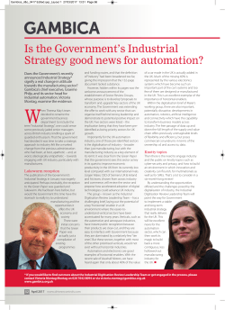 Is the Government`s Industrial Strategy good news for