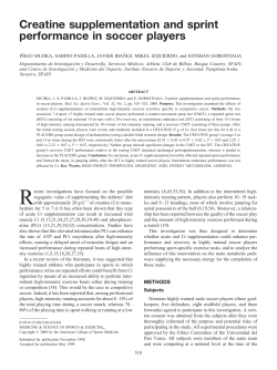 Creatine supplementation and sprint performance in soccer players