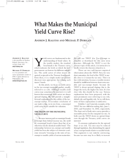 What Makes the Municipal Yield Curve Rise?