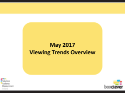 May 2017 Viewing Trends Overview