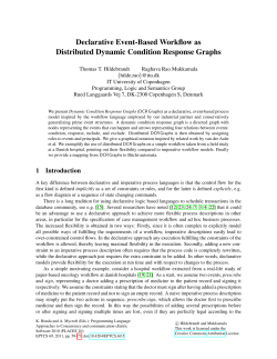 Declarative Event-Based Workflow as Distributed