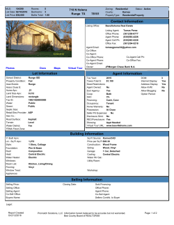 Contact Information Agent Information Selling Information Building