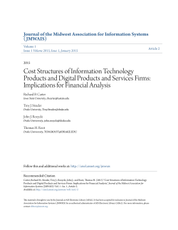 Cost Structures of Information Technology Products and Digital