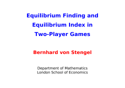 Equilibrium Finding and Equilibrium Index in Two