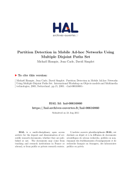 Partition Detection in Mobile Ad-hoc Networks Using Multiple