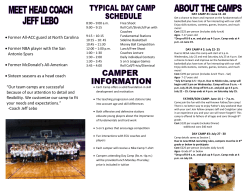 2013 EAST CAROLINA Men ` s Basketball Camps