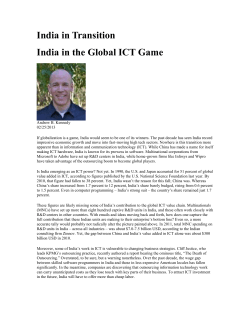 India in the Global ICT Game.