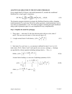 ADAPTIVE QUADRATURE IN THE DYNAMICS PROGRAM