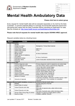 Title - Data Linkage WA