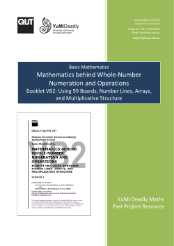 Basic Maths Booklet VB2 - YuMi Deadly Centre