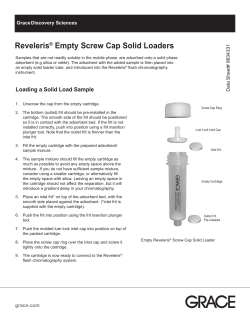 Reveleris&reg; Empty Screw Cap Solid Loaders