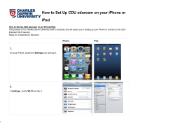 How to Set Up CDU eduroam on your iPhone or iPad