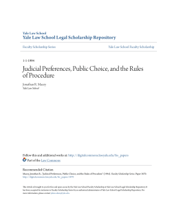 Judicial Preferences, Public Choice, and the Rules of Procedure
